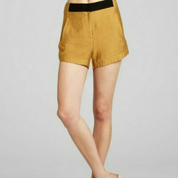 BCBG MUSTARD COLOR TUXEDO SHORT - Picture 2 of 3